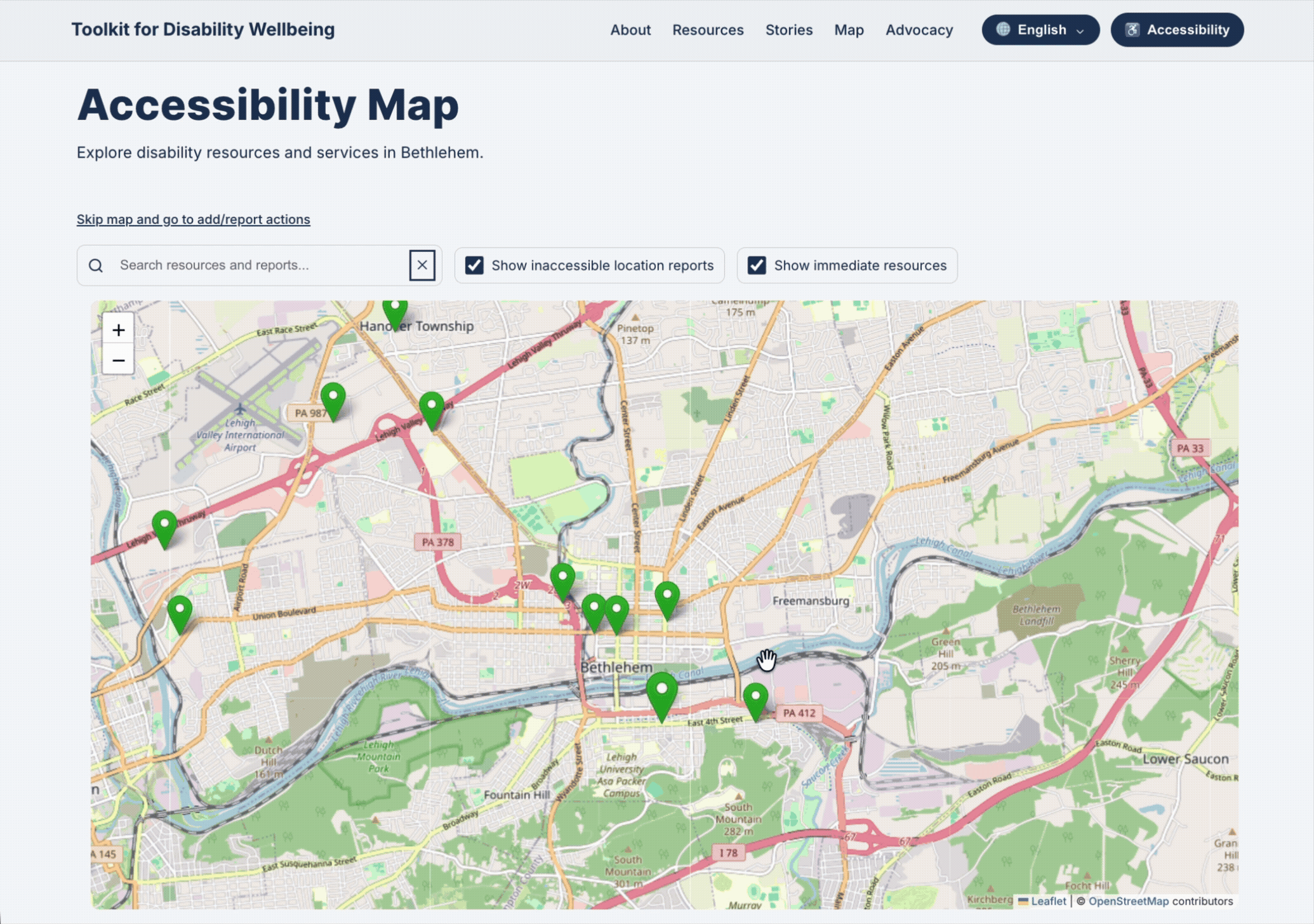 Interactive Resource Map