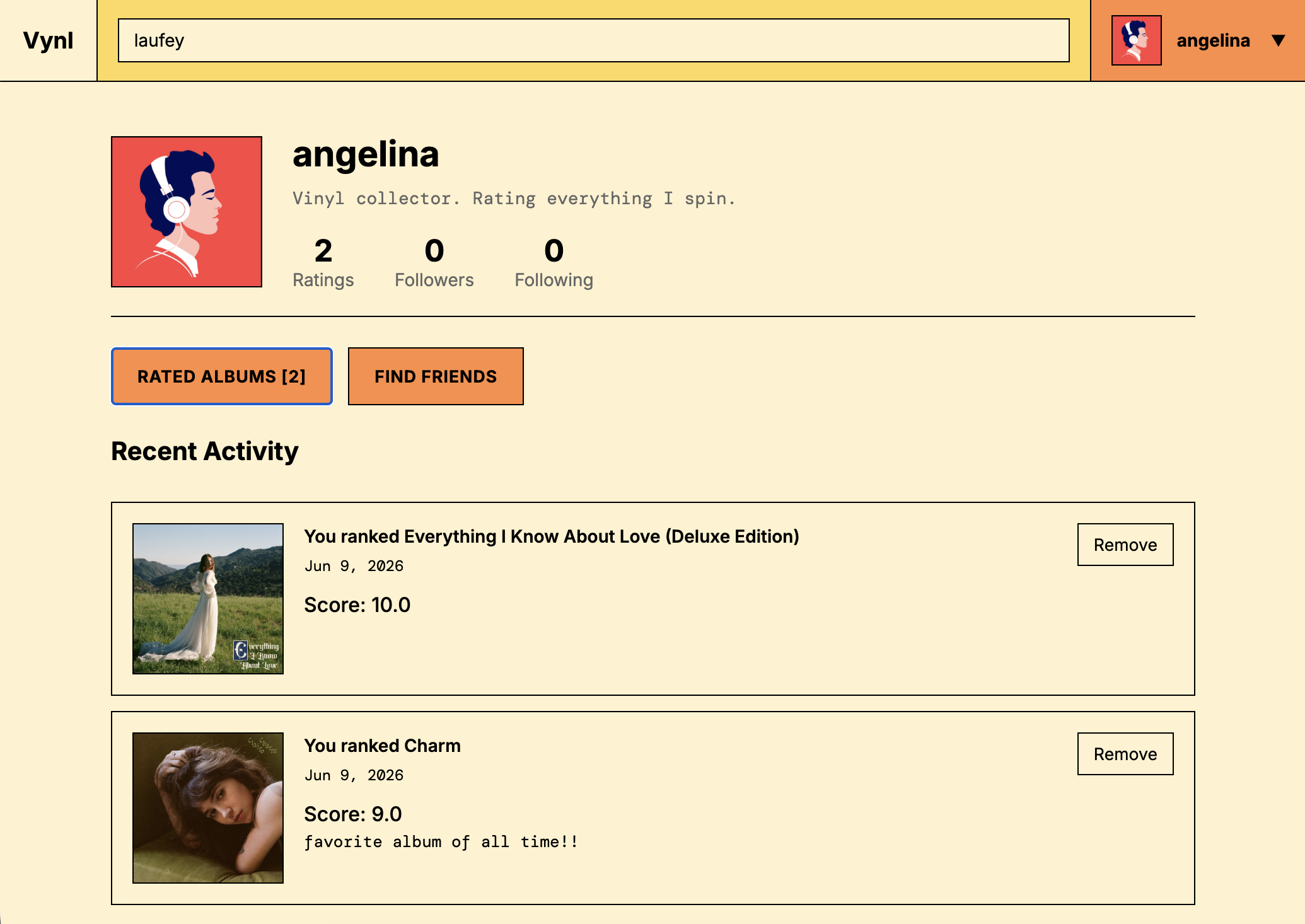 Profile Page